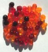 50 6mm Faceted Red Mix